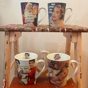 (Get 4!) Anne Taitnor Retro Mug Collection